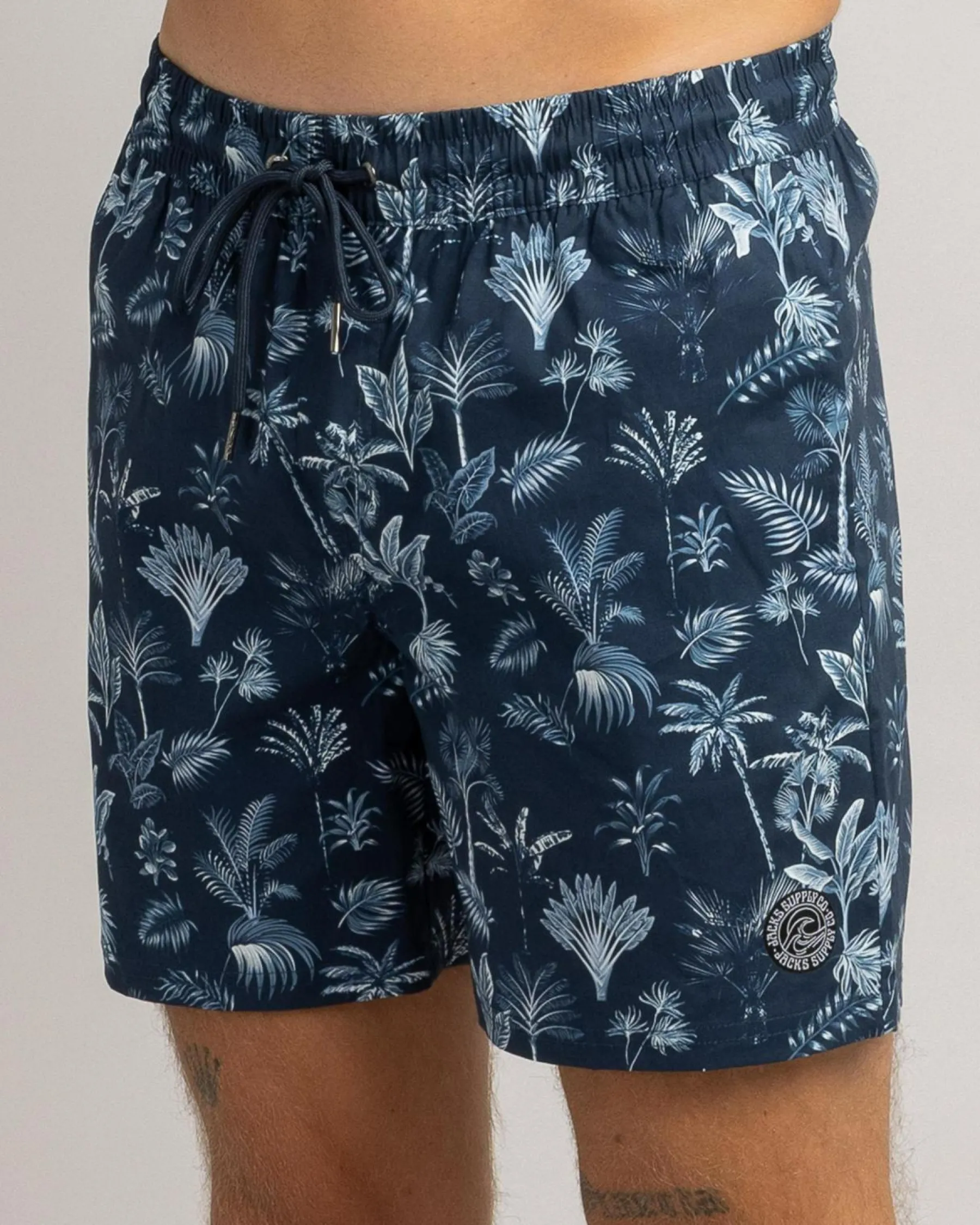Board Shorts|Shorts & Bottoms*Jacks Wasteland Elastic Waist Shorts Navy