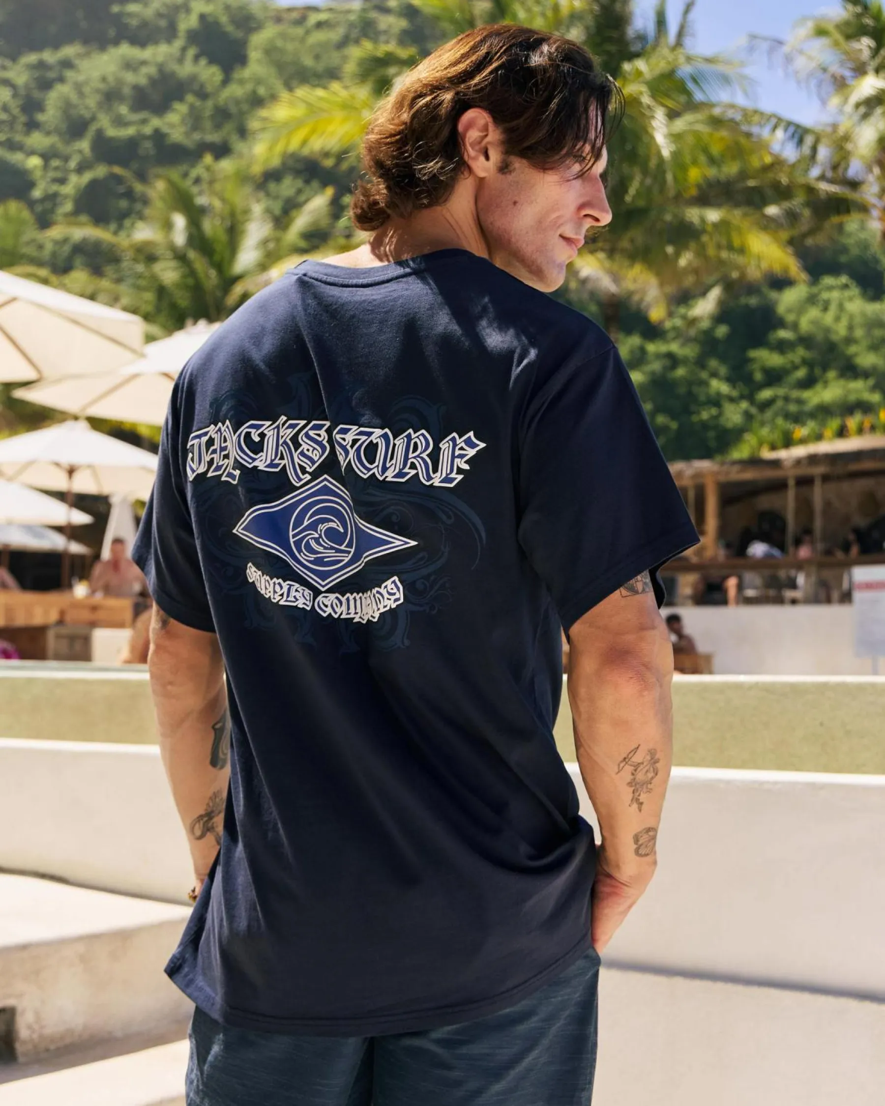 Tops & T-Shirts*Jacks Wavecrest T-Shirt Washed Navy