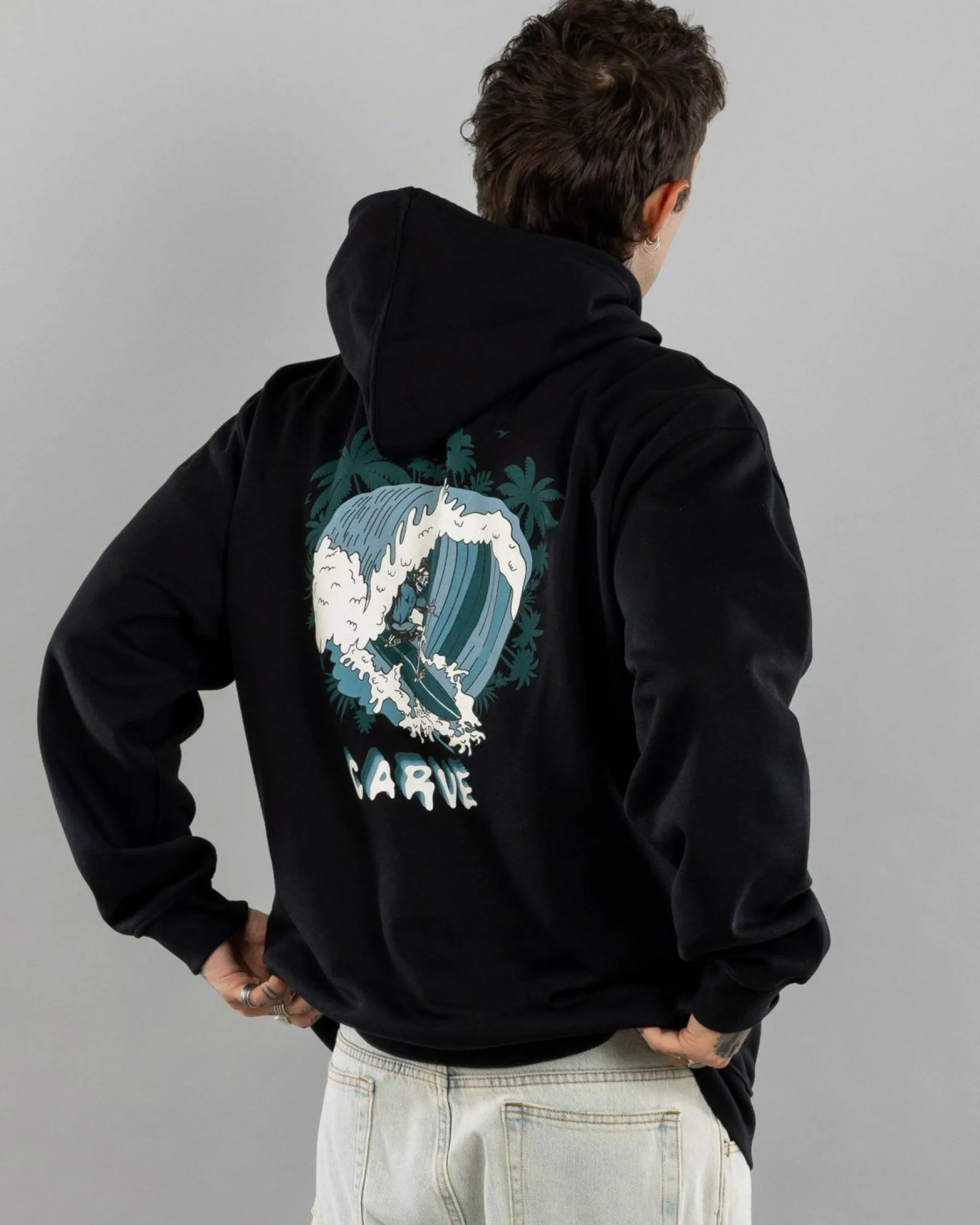 Hoodies & Sweatshirts*Carve Waves Hoodie Black