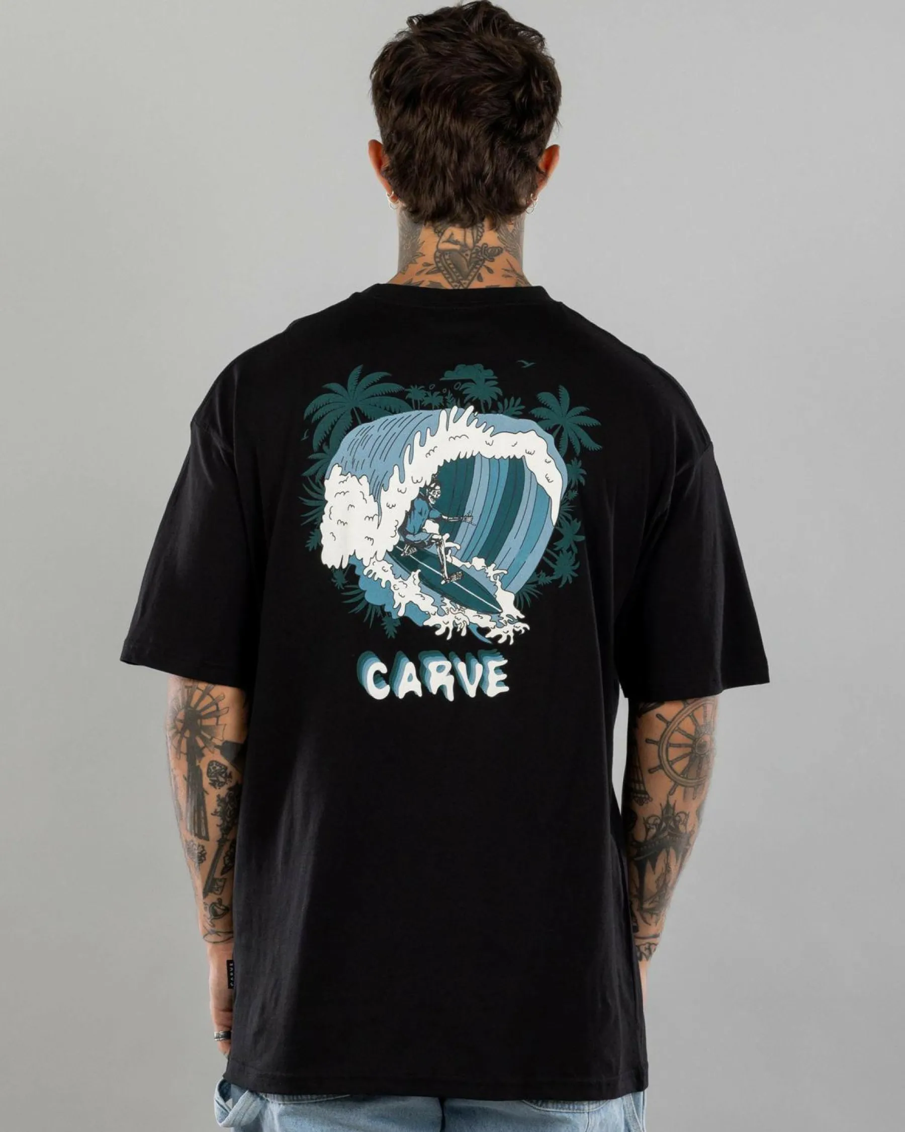 Tops & T-Shirts*Carve Waves T-Shirt Black