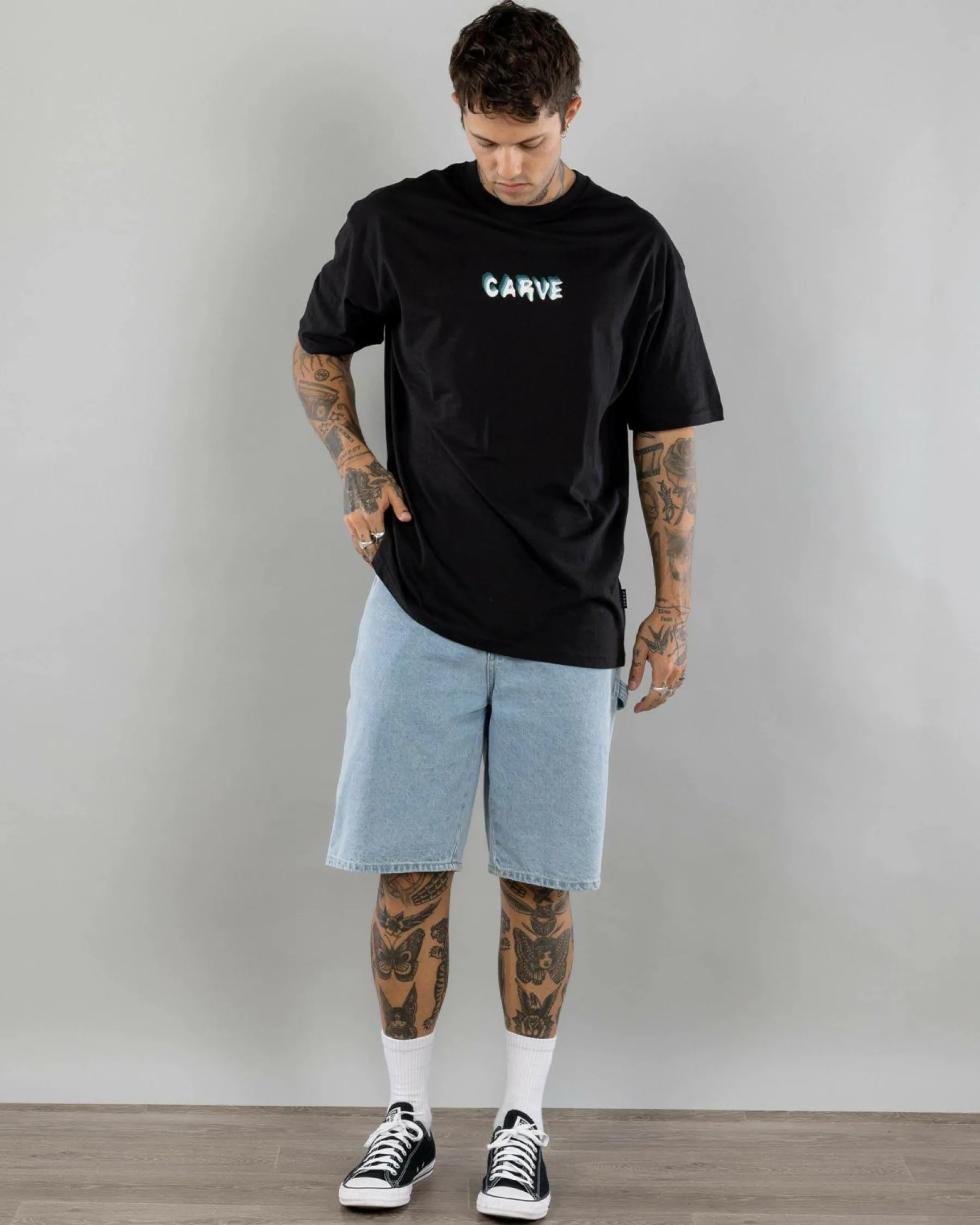 Tops & T-Shirts*Carve Waves T-Shirt Black
