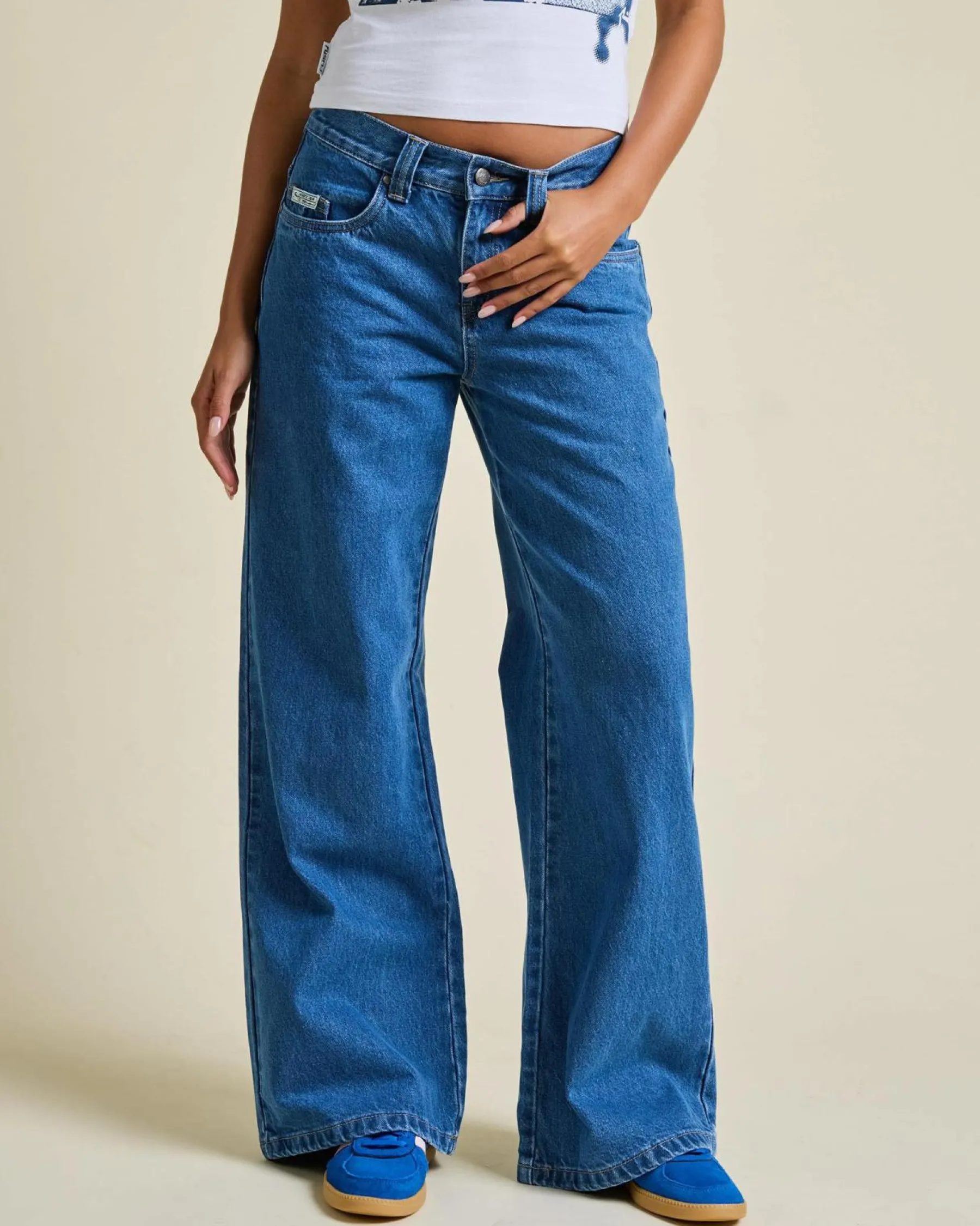 Denim|Bottoms*Rusty Wendy Wide Low Jeans Middy Blue
