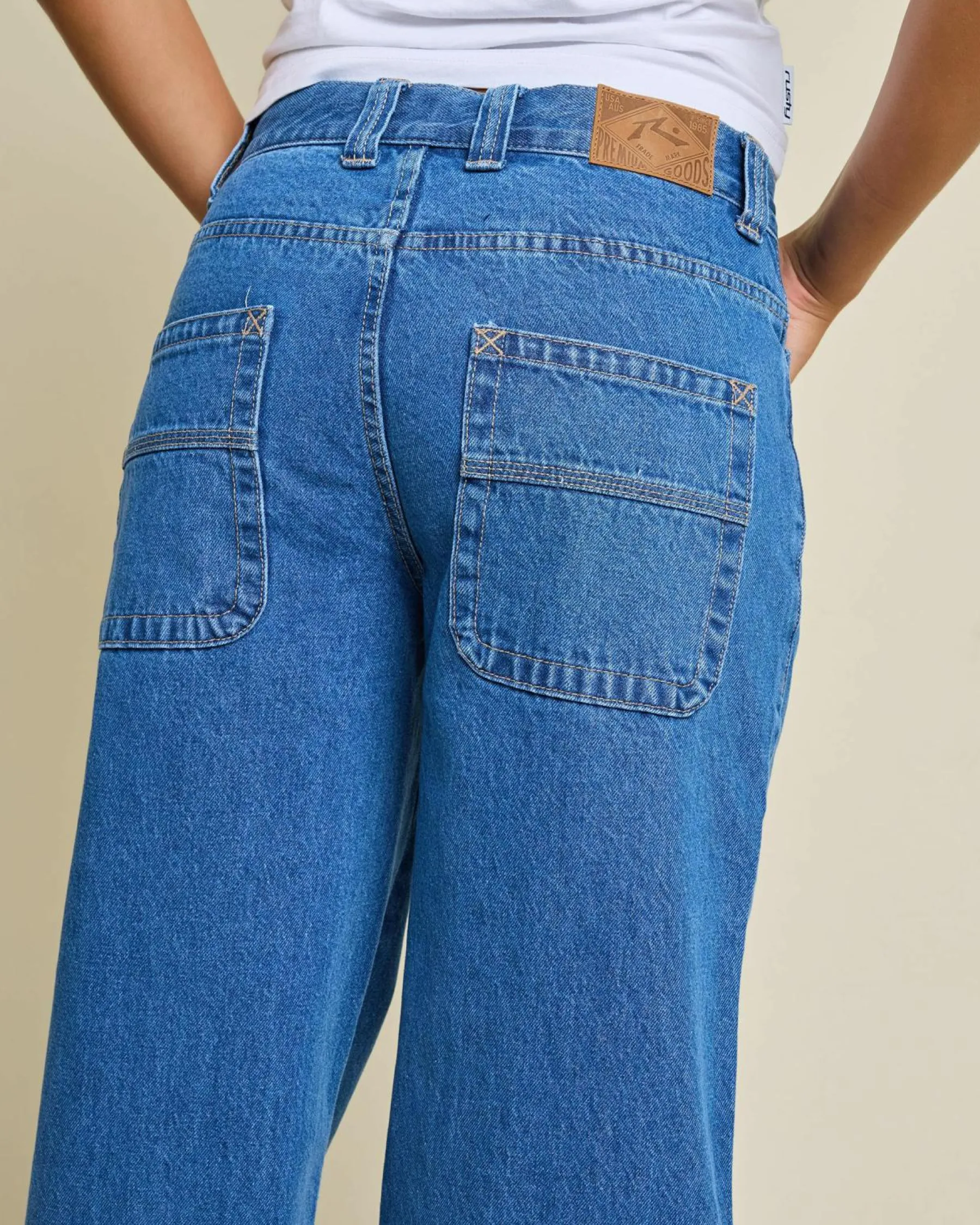 Denim|Bottoms*Rusty Wendy Wide Low Jeans Middy Blue
