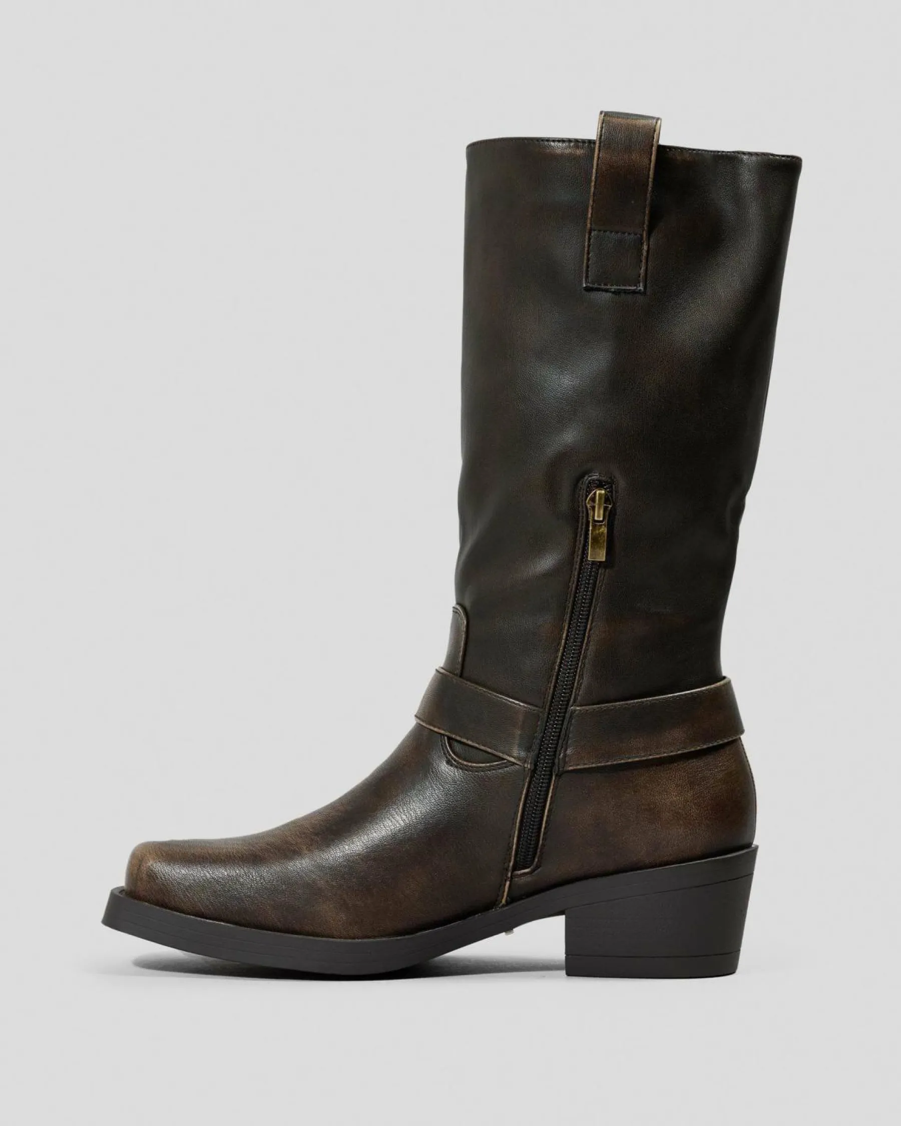 Boots*Ava And Ever Wild West Boots Washed Brown