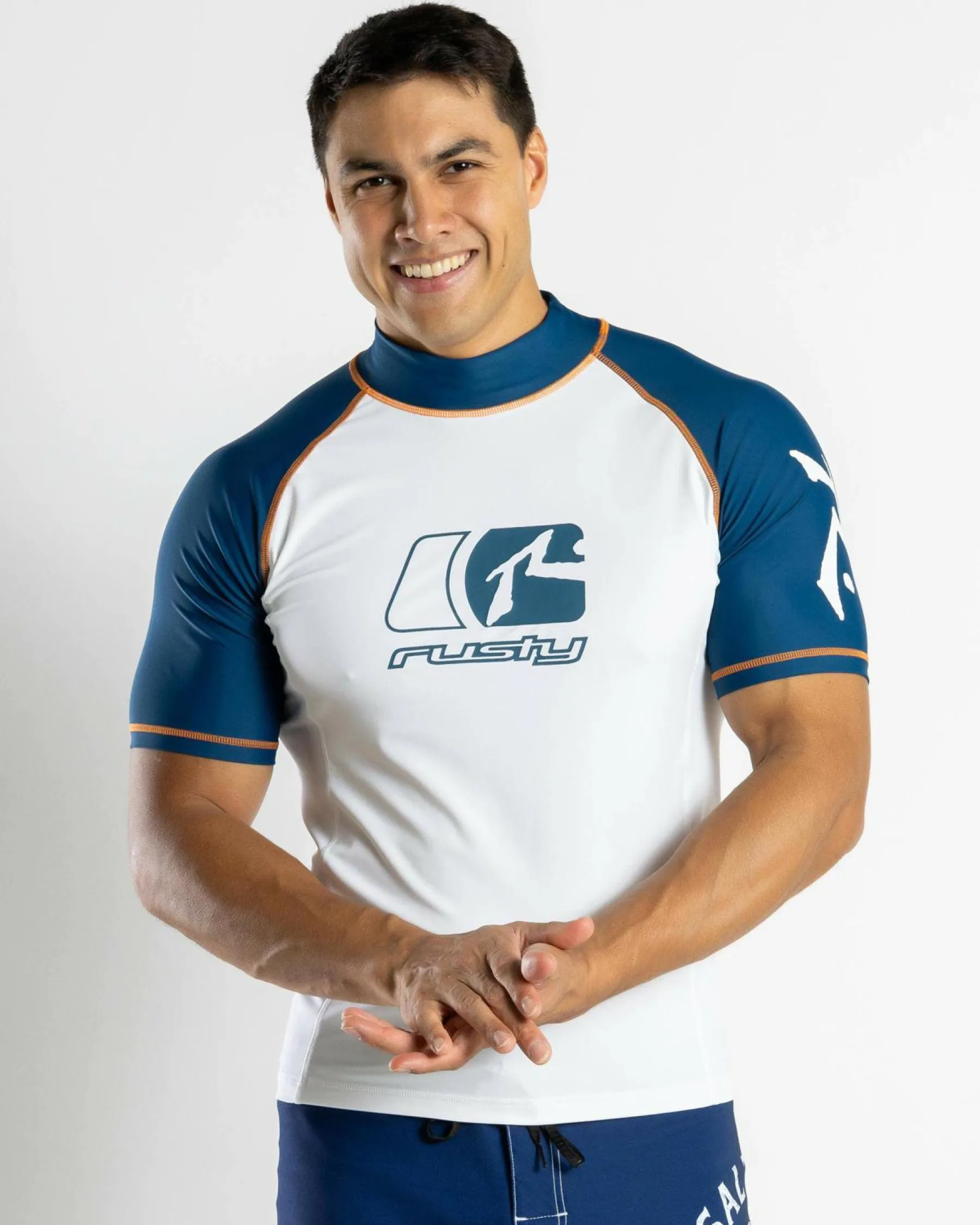 Rashies*Rusty Y2SHAY Short Sleeve Wetshirt White / Navy